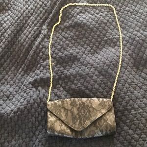 Small black lace crossbody bag